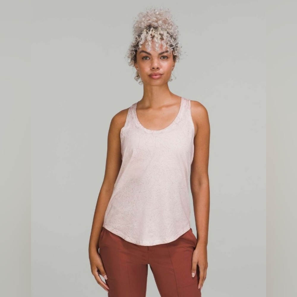 Lululemon Cotton Love Tank Top In Pink Tie Dye Size 4
